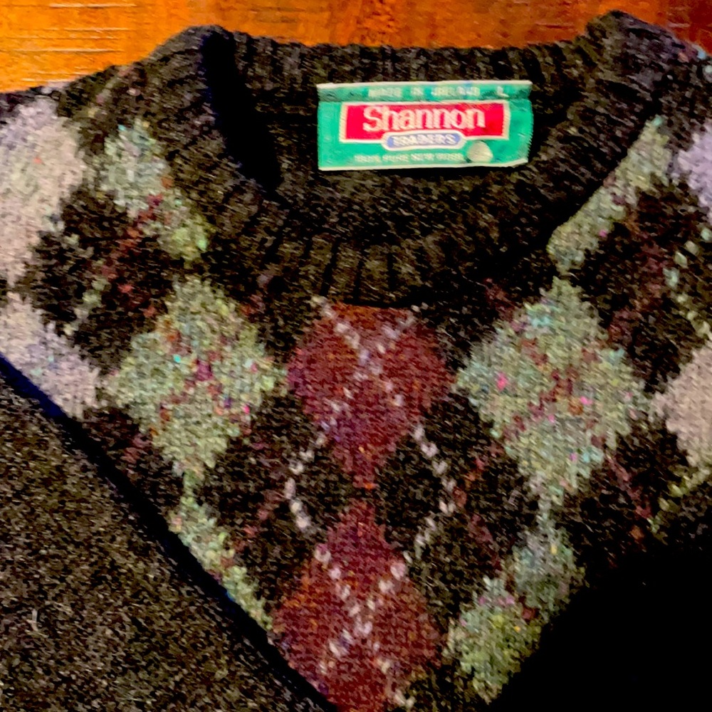 Pure Irish wool! Sweater made for cool day of golf